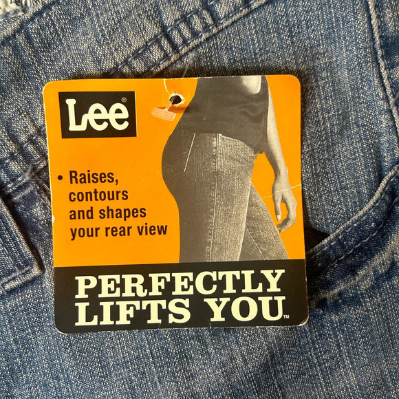 Lee Jeans Womens Medium Blue Medium Wash Mid Rise Boot Cut Leg Jeans NEW - Picture 6 of 13